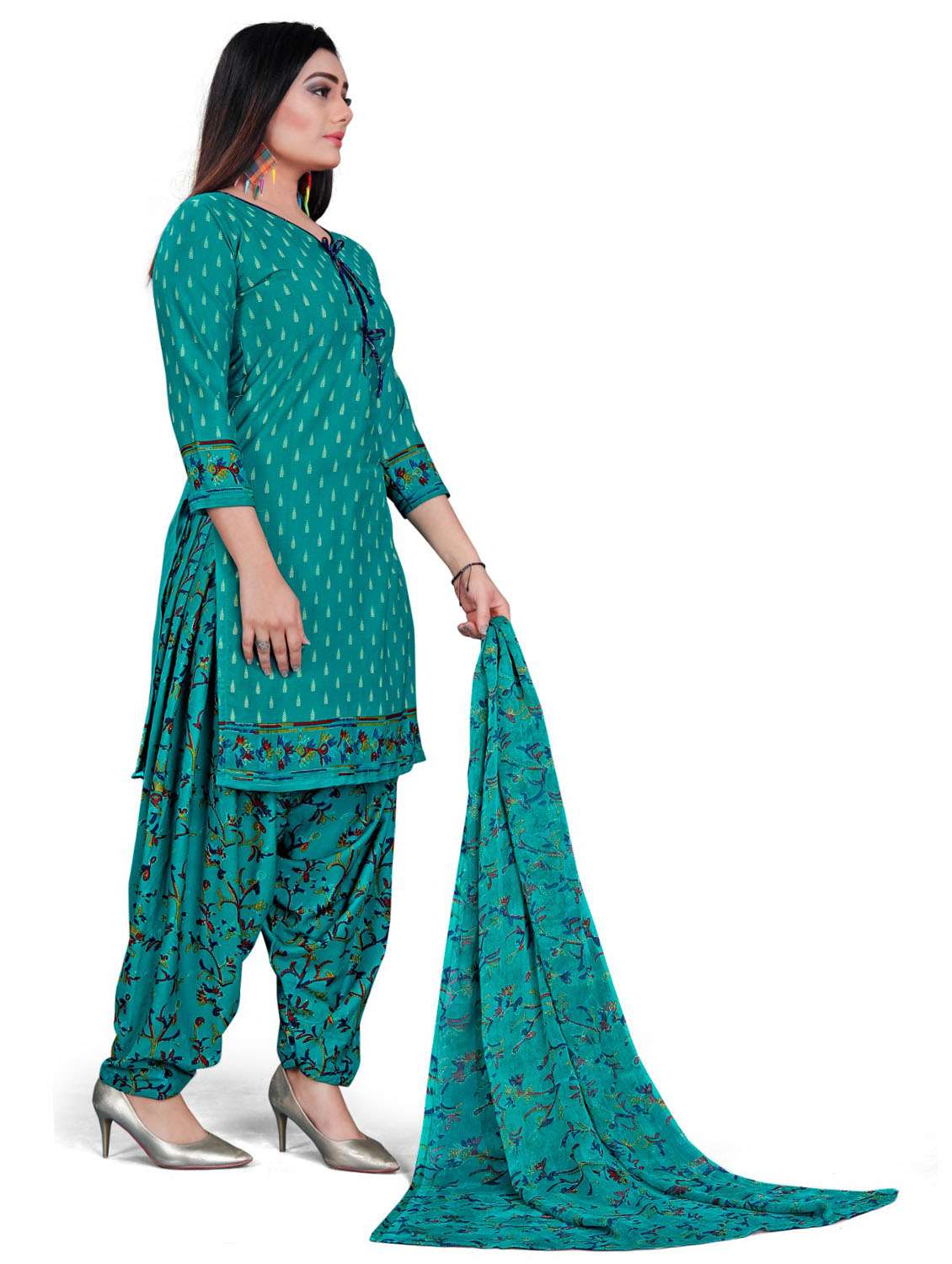 printed unstitched patiyala suits set - 20178740 -  Standard Image - 2