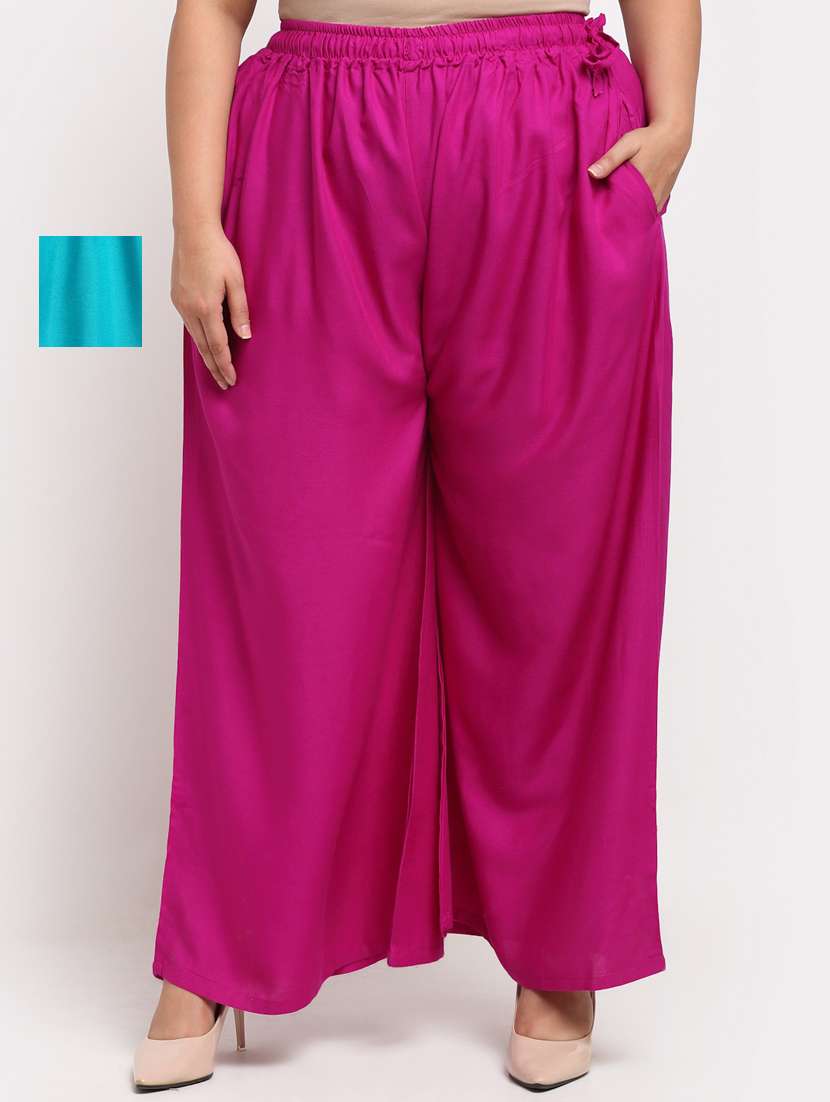 pack of 2 solid flared palazzo