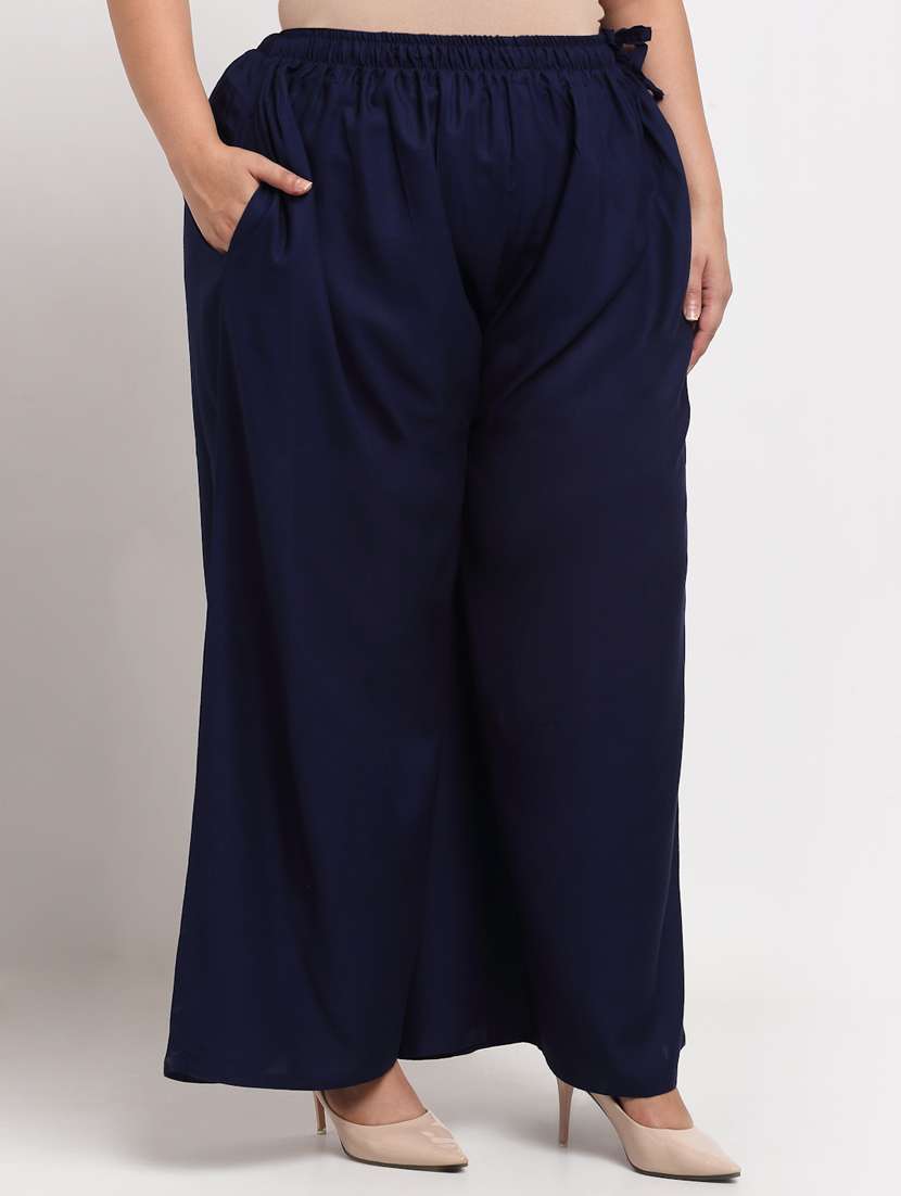 pack of 2 solid flared palazzo - 20179044 -  Standard Image - 2