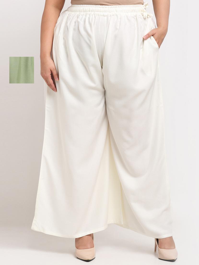 pack of 2 solid flared palazzo - 20179045 - Zoom Image - 0