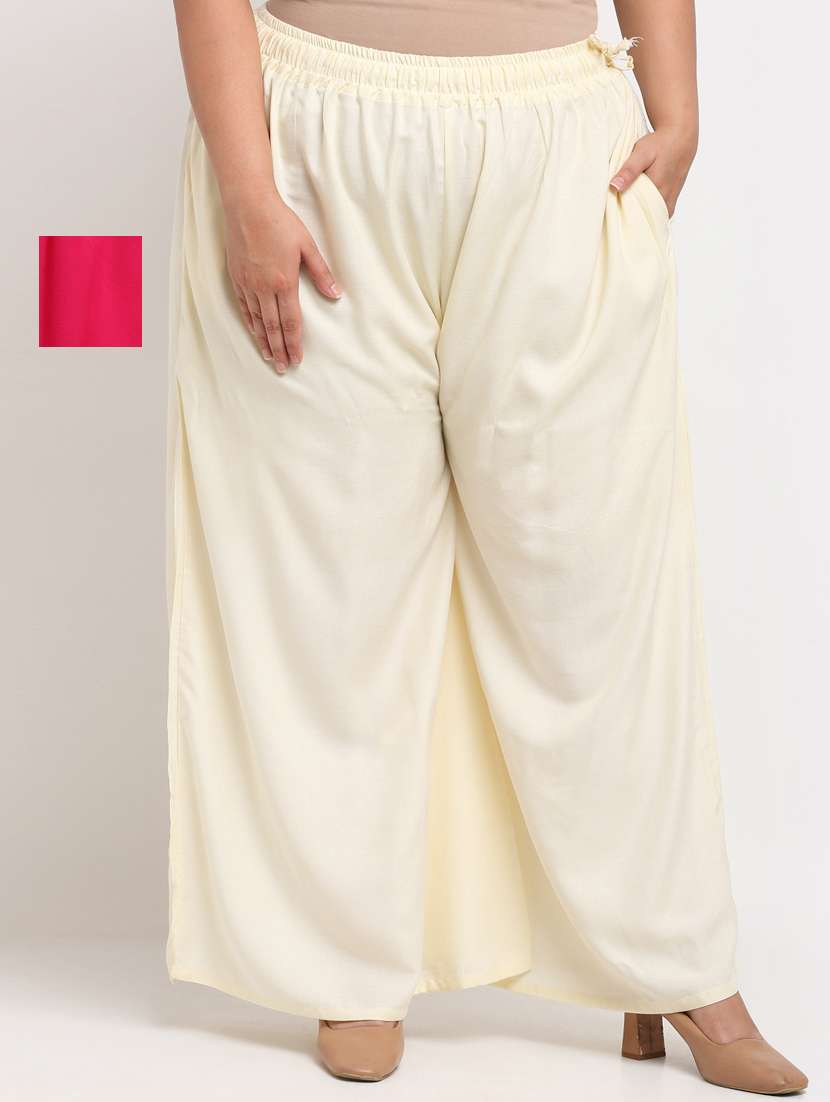 pack of 2 solid flared palazzo