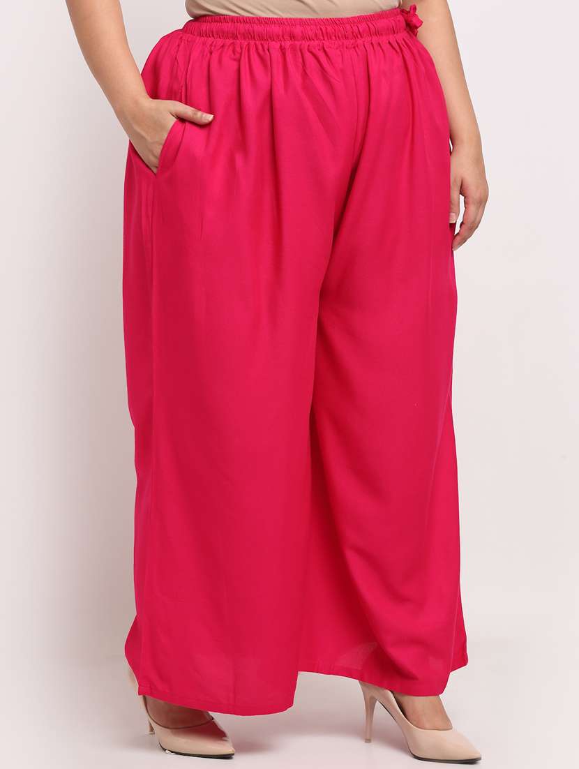 pack of 2 solid flared palazzo - 20179064 -  Standard Image - 2