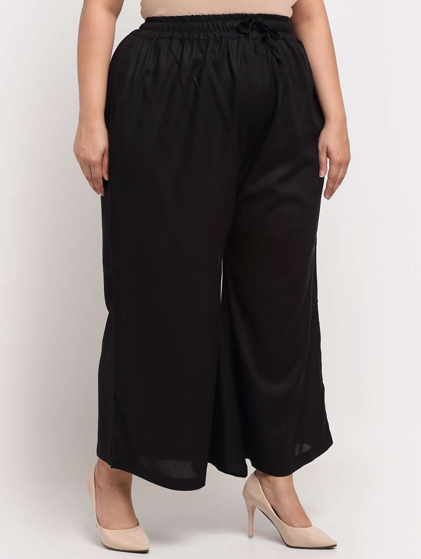 pack of 2 solid flared palazzo - 20179070 -  Standard Image - 2