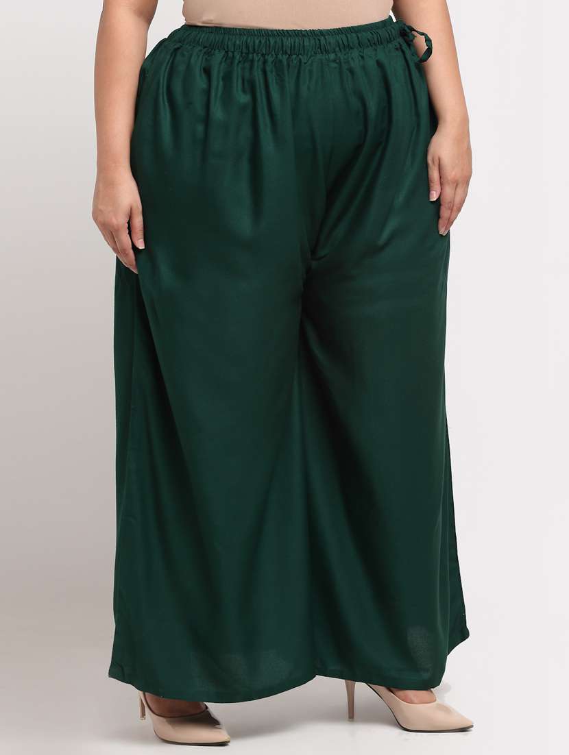 pack of 2 solid flared palazzo - 20179071 -  Standard Image - 2