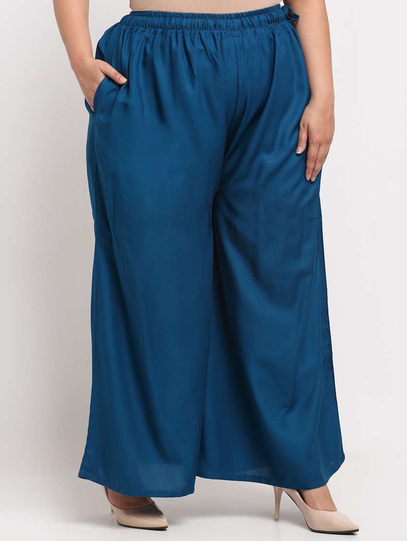 pack of 2 solid flared palazzo - 20179072 -  Standard Image - 2