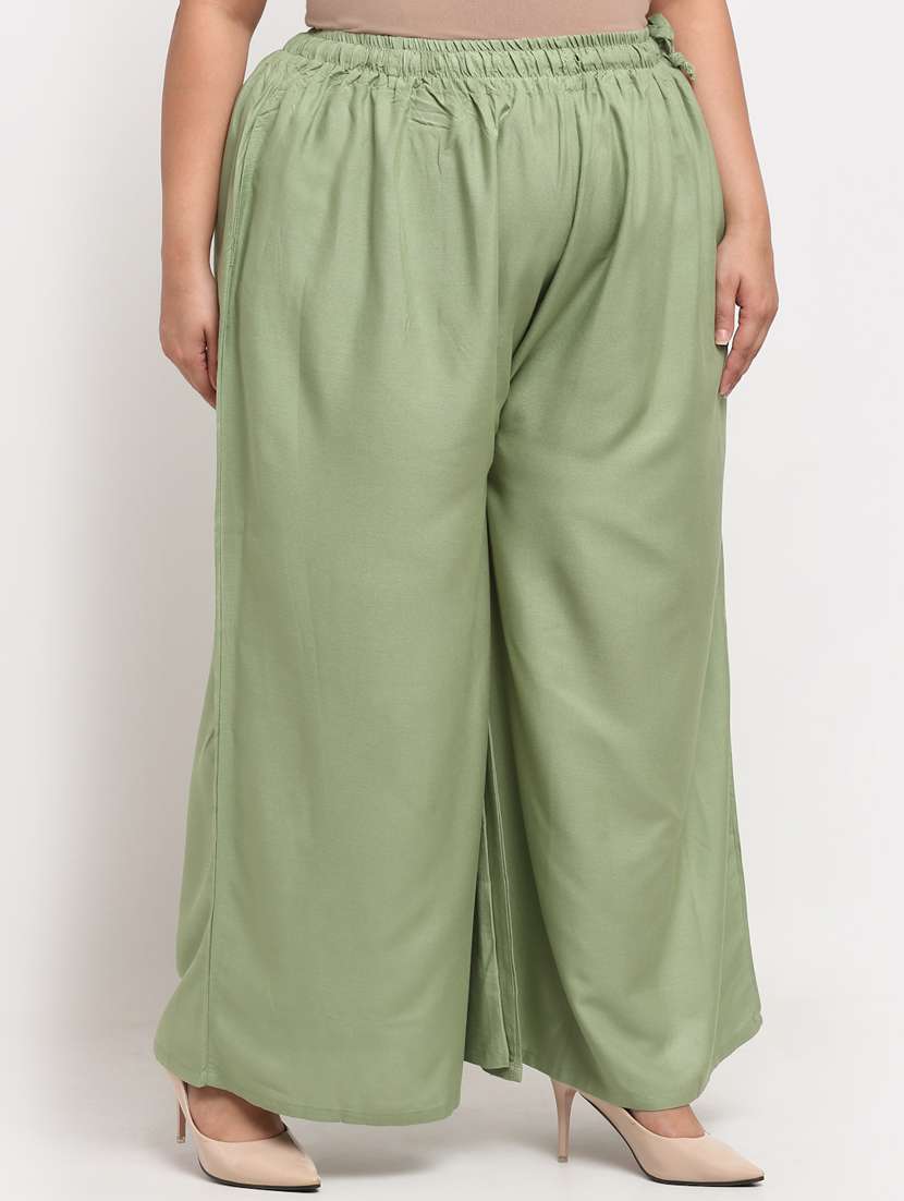 pack of 2 solid flared palazzo - 20179076 -  Standard Image - 2