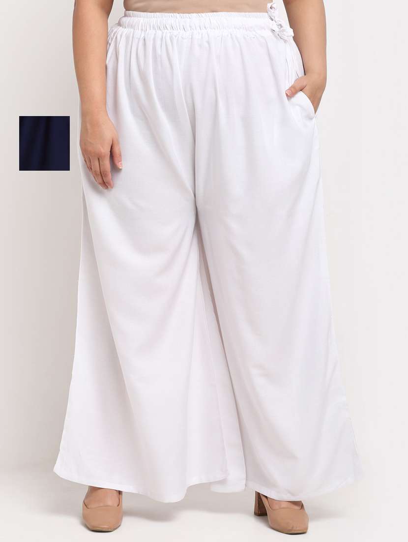 pack of 2 solid flared palazzo