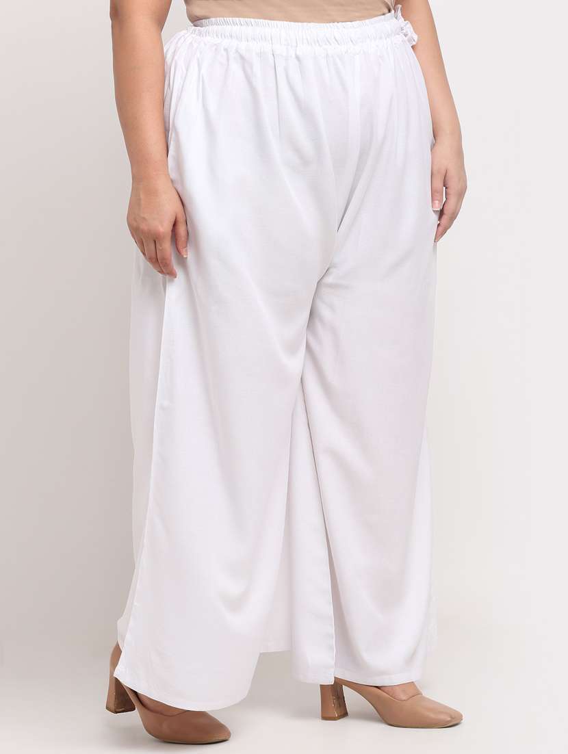 pack of 2 solid flared palazzo - 20179094 -  Standard Image - 2