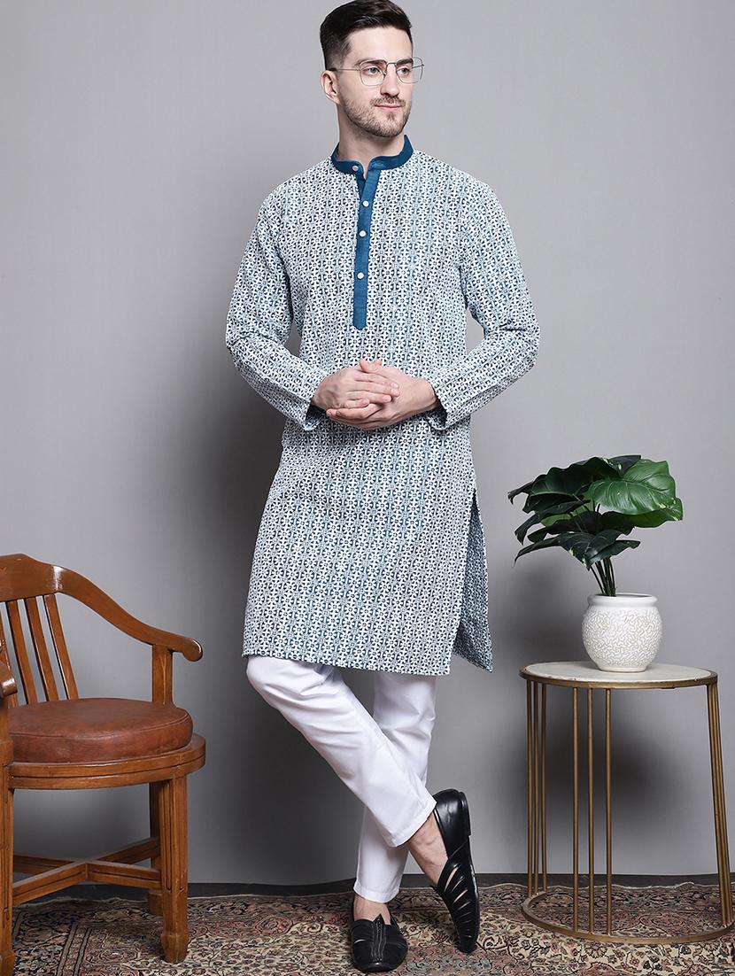 self design embroidered long kurta - 20182044 - Standard Image - 2