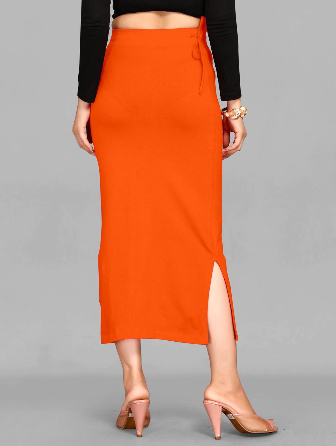 solid side slit saree shapewear - 20182898 - Standard Image - 2