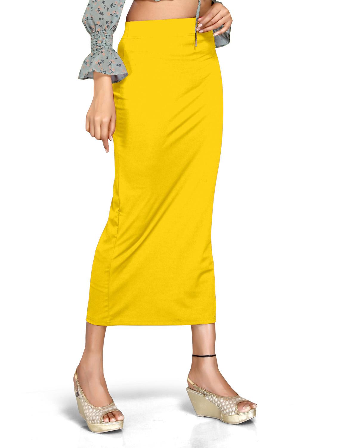 solid side slit saree shapewear - 20183210 - Standard Image - 2