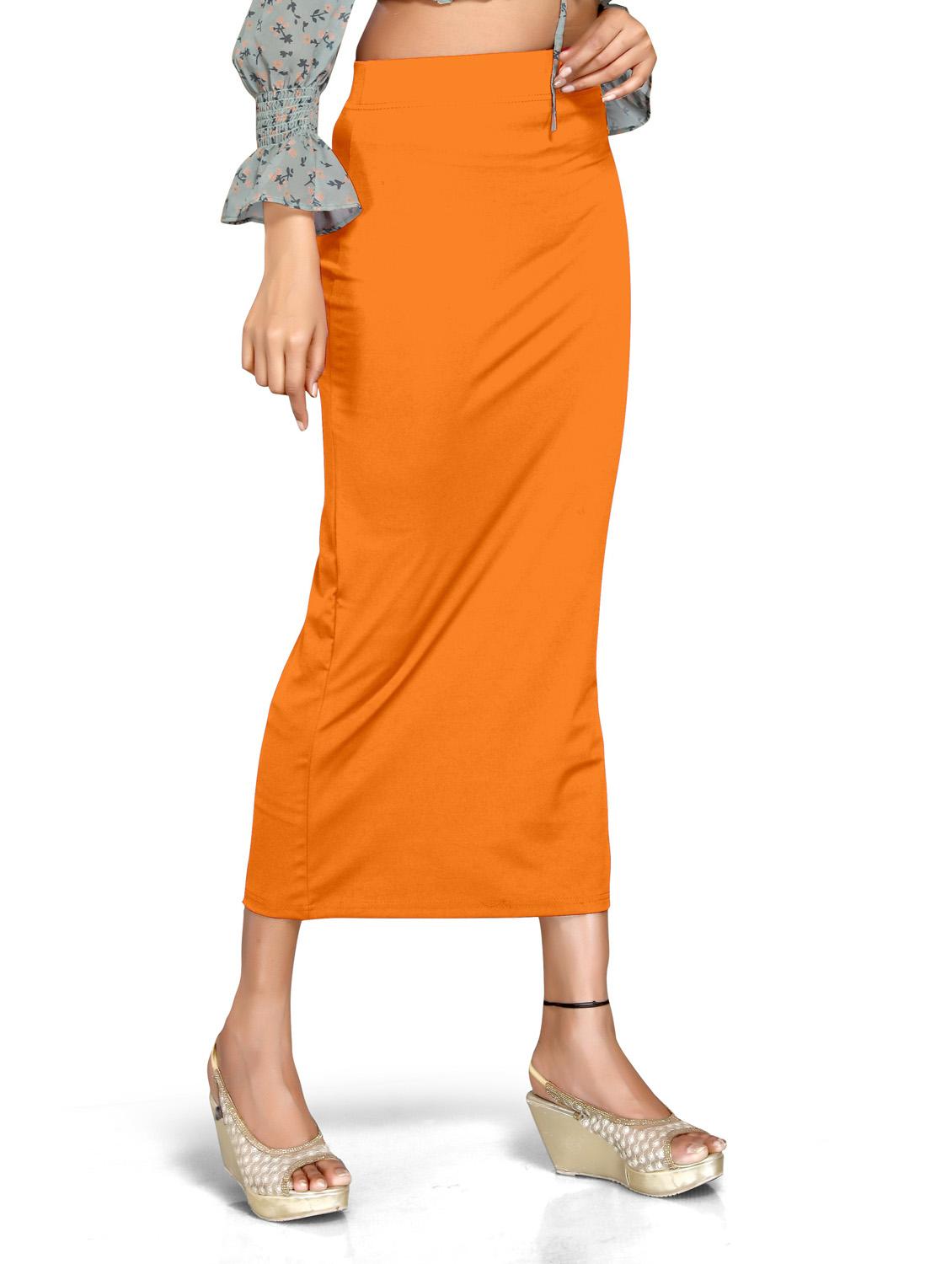 solid side slit saree shapewear - 20183214 - Standard Image - 2