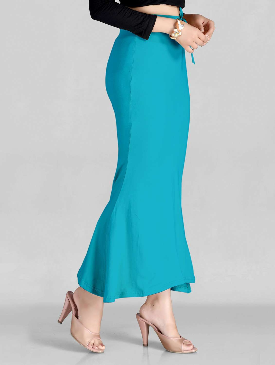 solid fish cut saree shapewear - 20183287 - Standard Image - 2