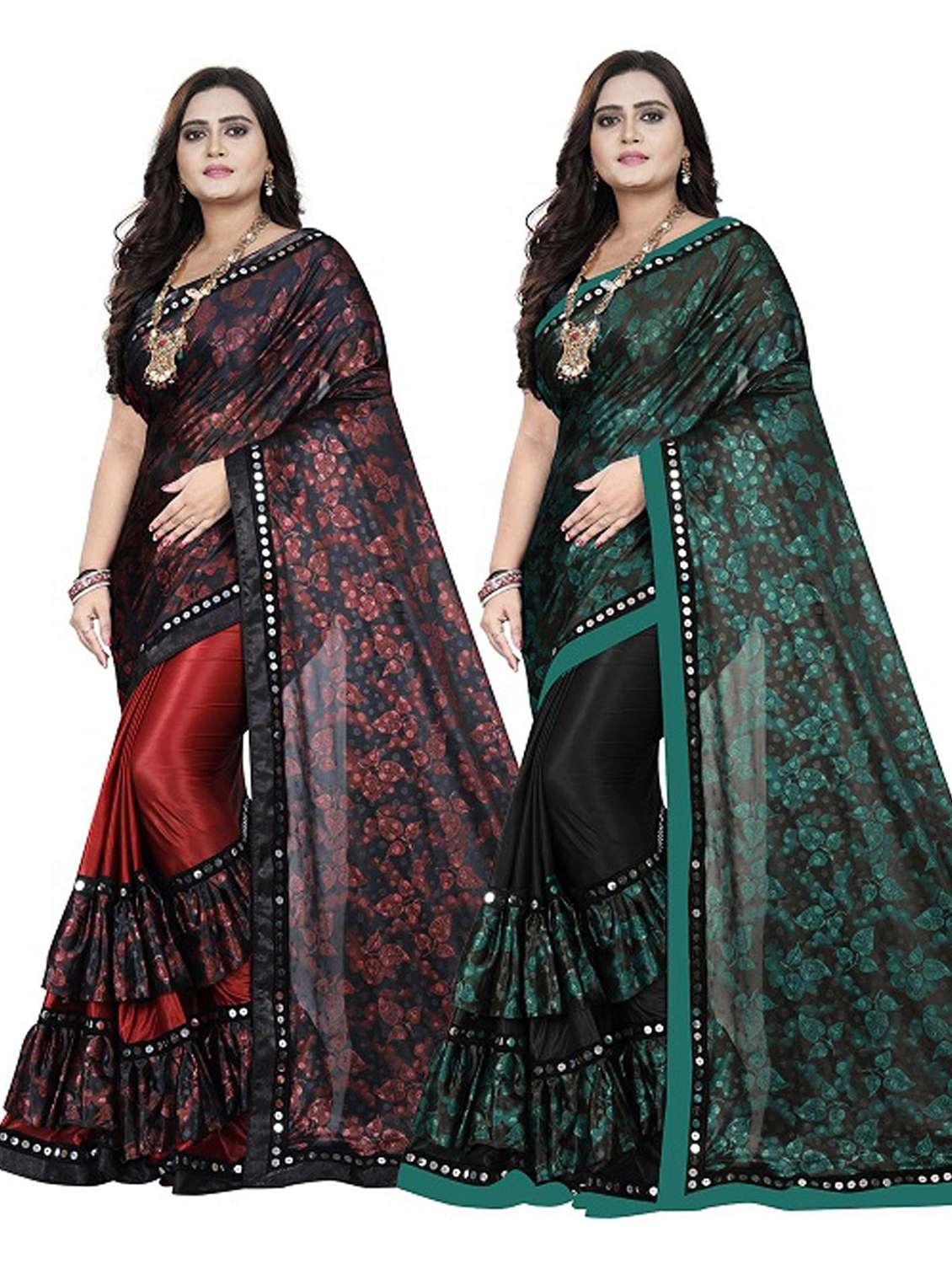 women's embellished saree with blouse