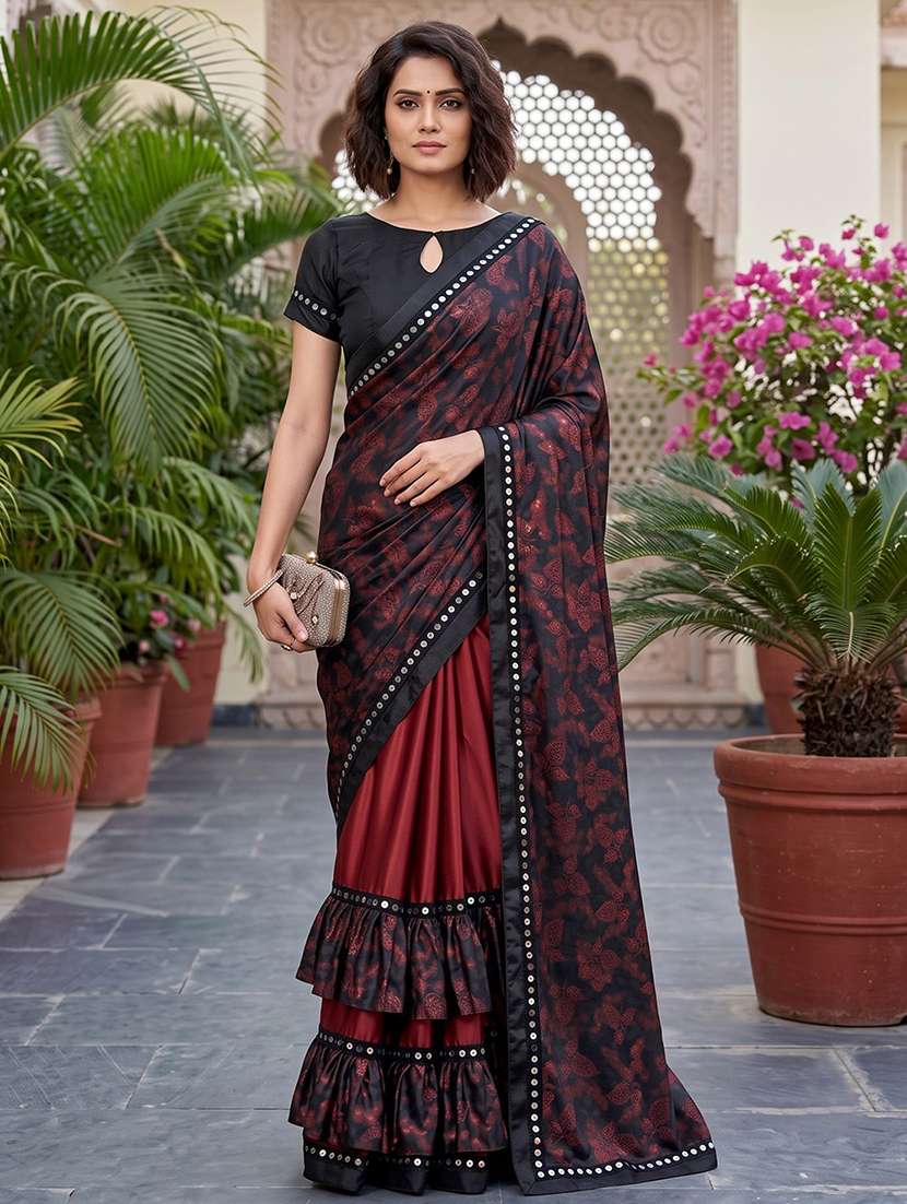 women's embellished saree with blouse