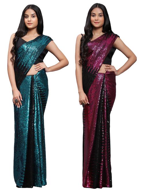 women's saree combo with blouse - 20183690 - Standard Image - 0