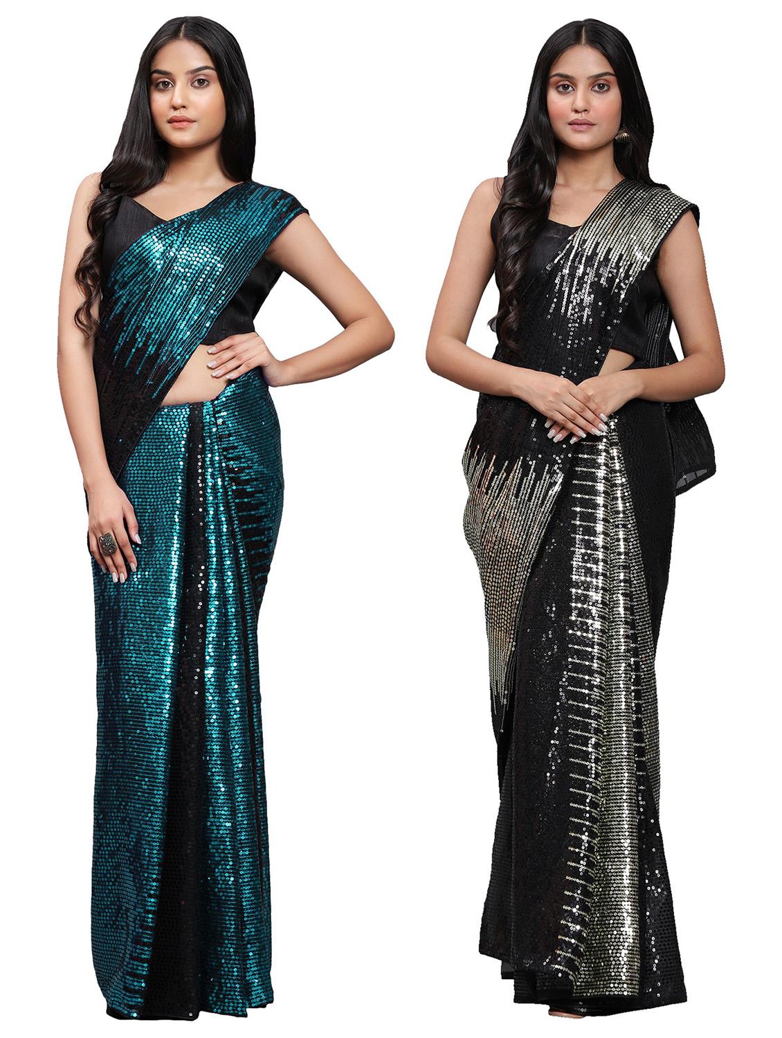 women's saree combo with blouse - 20183736 -  Zoom Image - 0