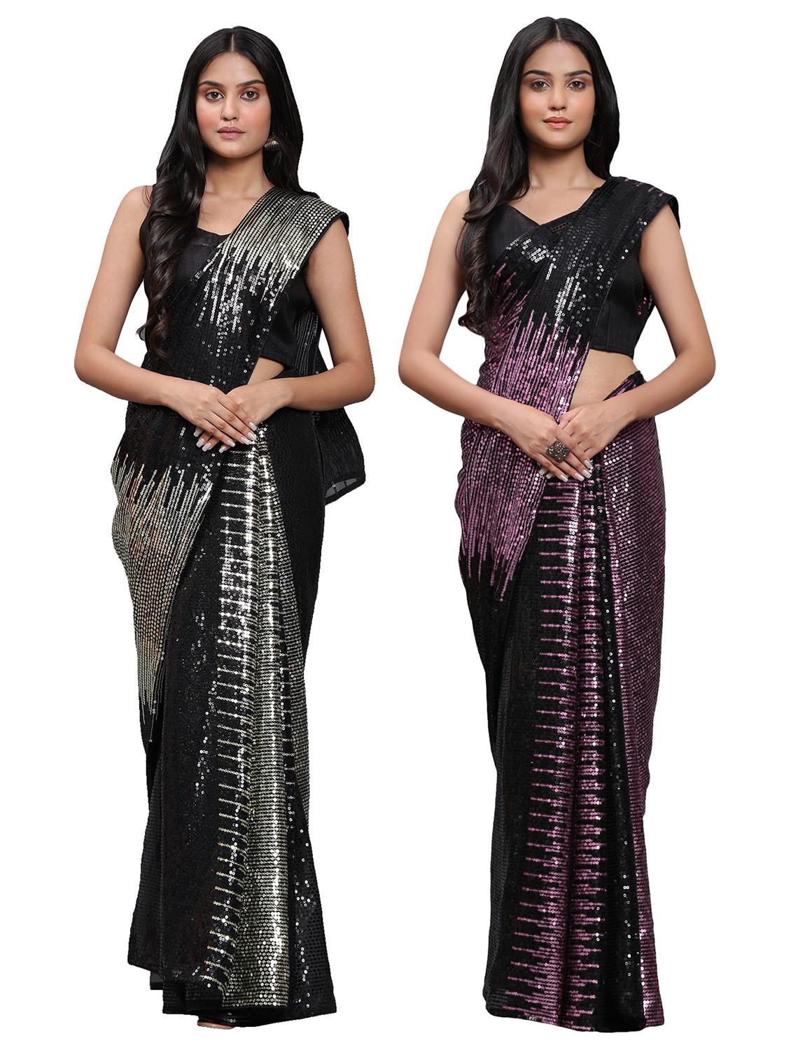 women's embroidered saree with blouse - 20183759 - Zoom Image - 0