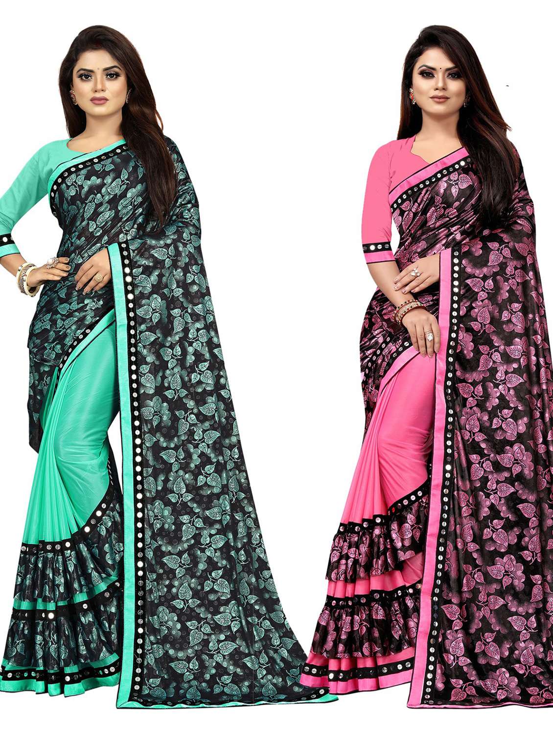 women's self design multi colored saree with blouse