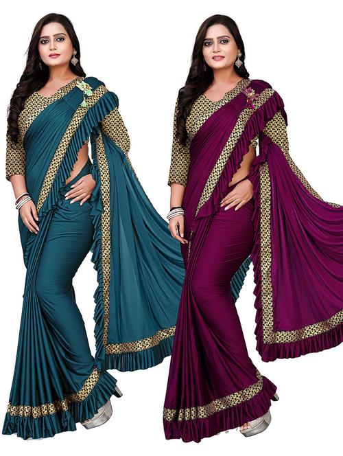women's saree combo with blouse - 20183930 -  Standard Image - 0