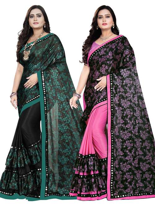 women's saree combo with blouse - 20183994 - Standard Image - 0