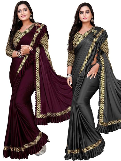 women's saree combo with blouse - 20184003 -  Standard Image - 0