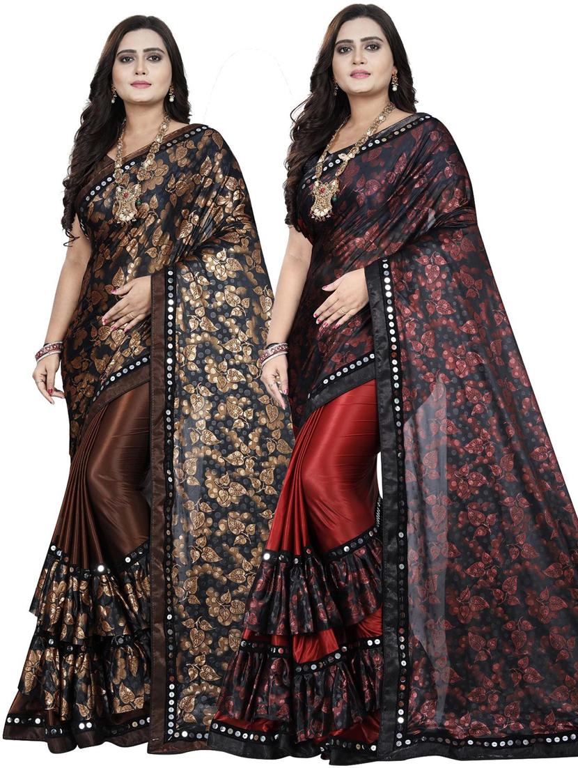 women's saree combo with blouse - 20184013 -  Zoom Image - 0