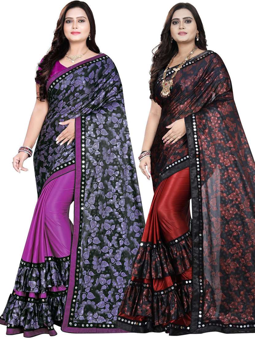 women's embellished saree with blouse