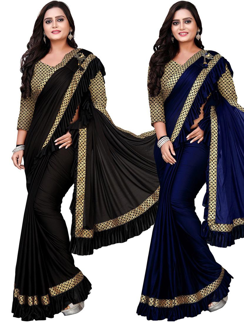 women's saree combo with blouse - 20184042 -  Zoom Image - 0