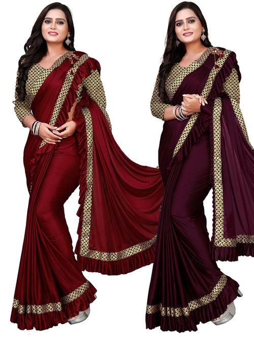 women's saree combo with blouse - 20184059 -  Standard Image - 0