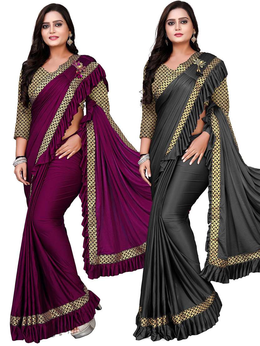 women's saree combo with blouse