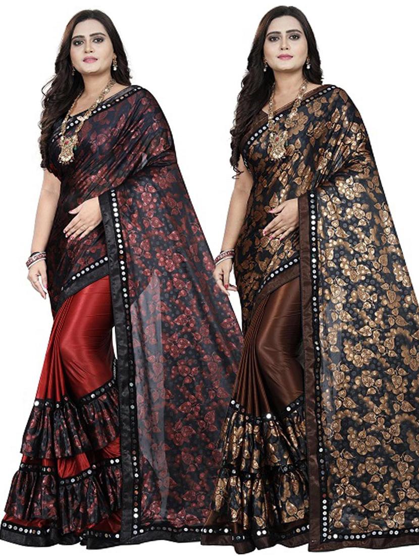 women's saree combo with blouse - 20184088 -  Zoom Image - 0