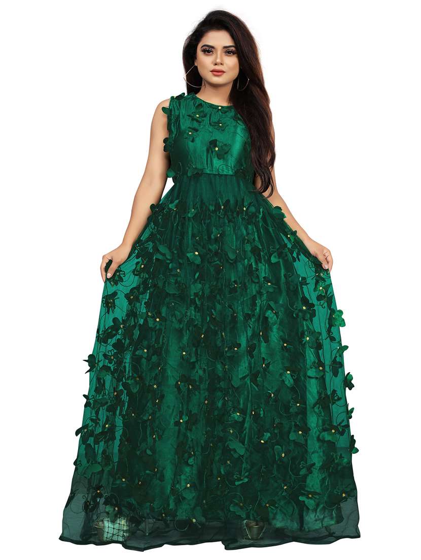 women self design a-line gown