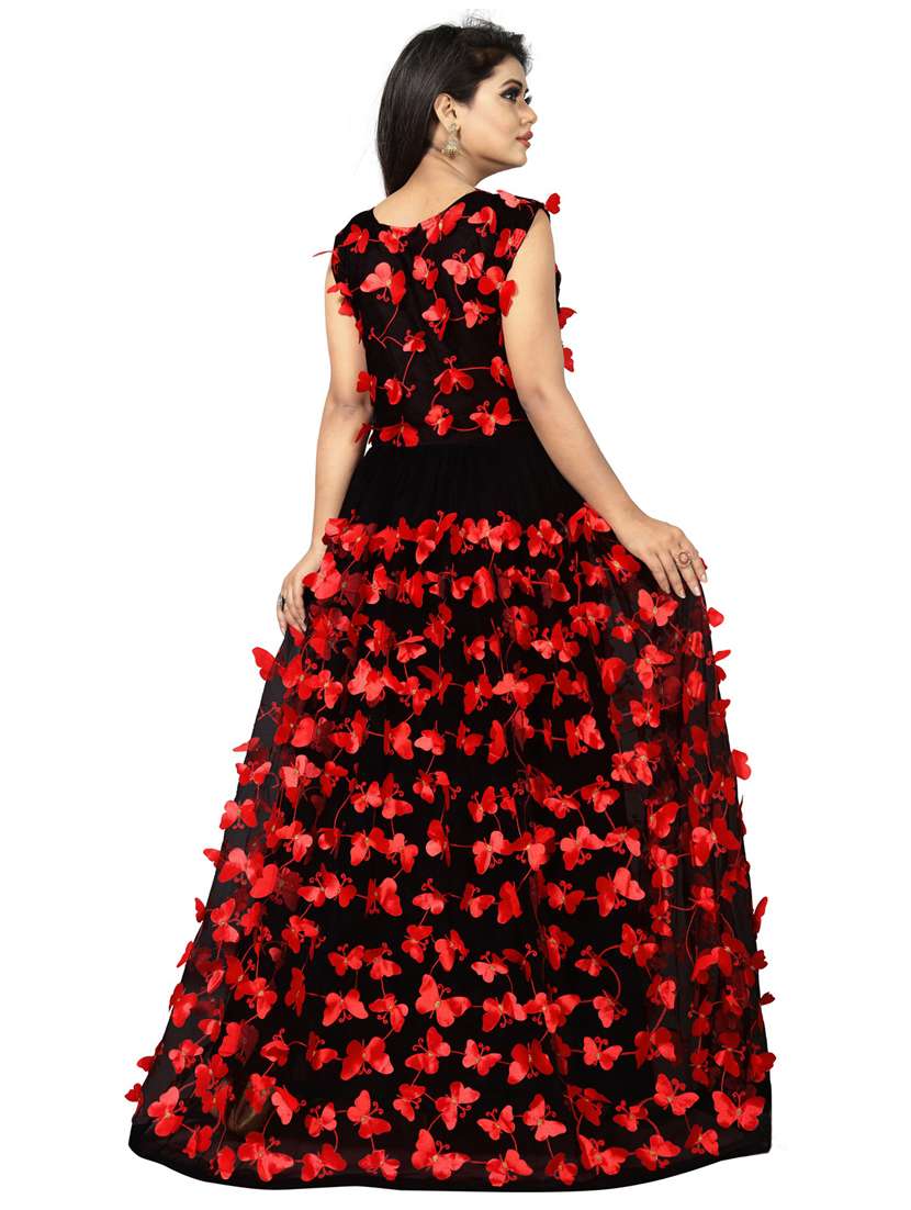 pack of 2 self design a-line gown - 20184263 -  Standard Image - 2