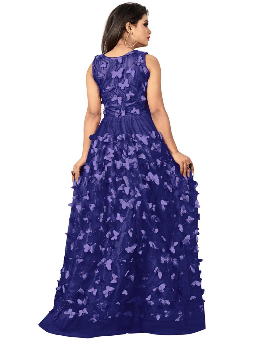 pack of 2 self design semi-stitched gown - 20184425 - Standard Image - 2