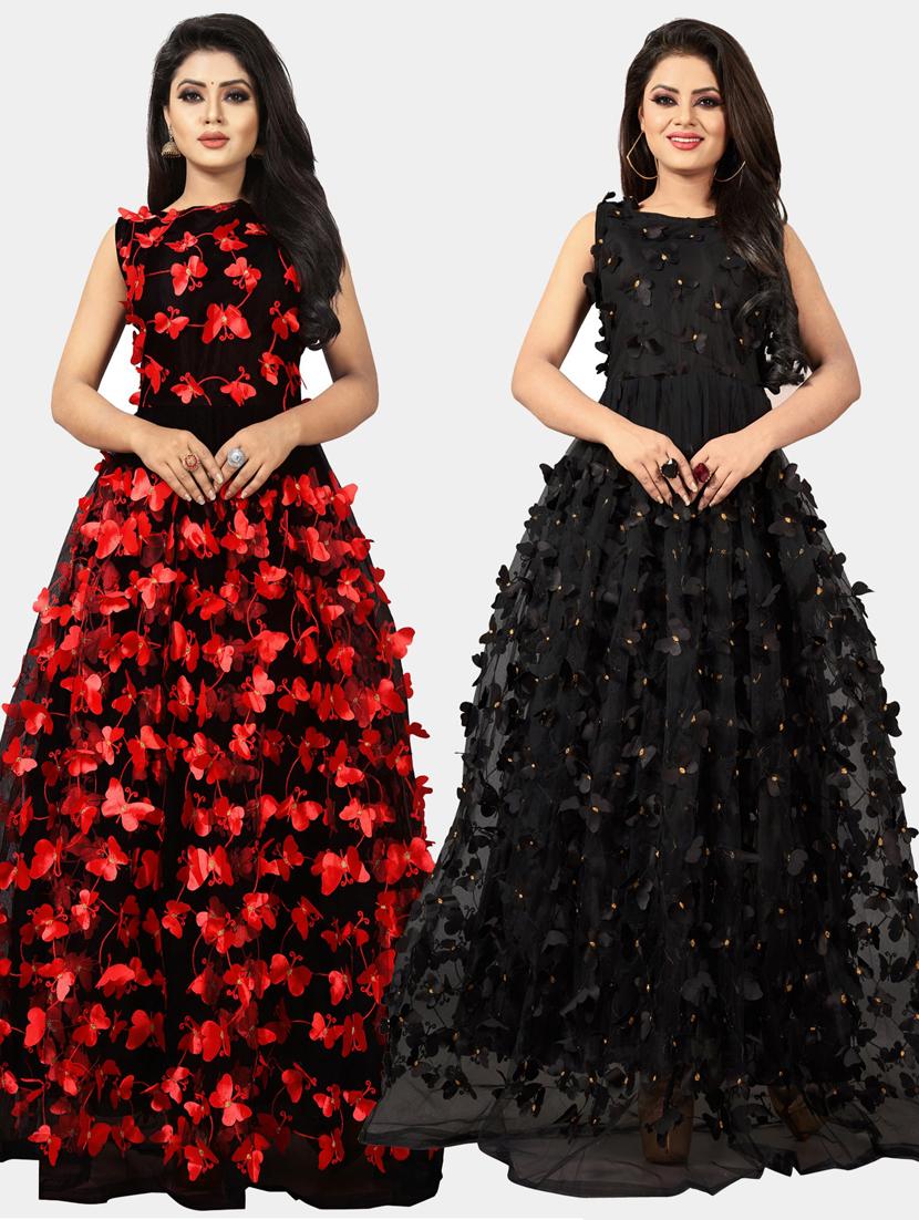 women pack of 2 round neck gown - 20184440 - Zoom Image - 0
