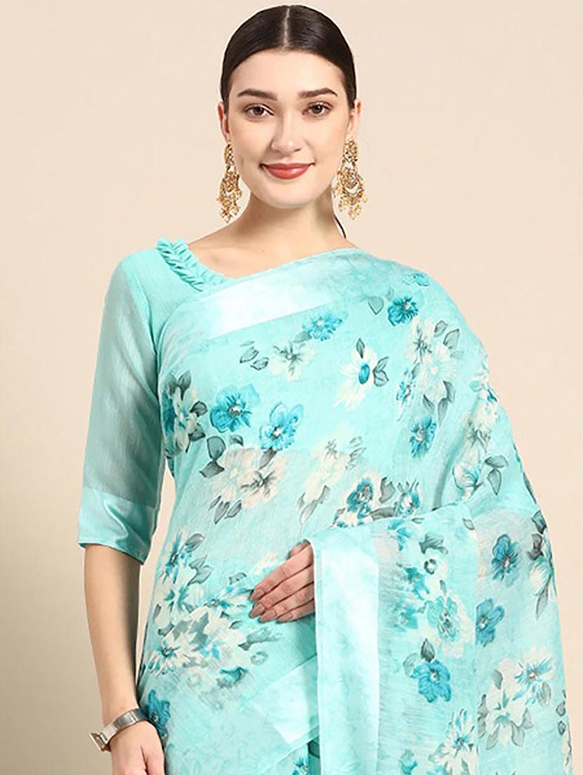 women printed saree - 20185516 - Standard Image - 2