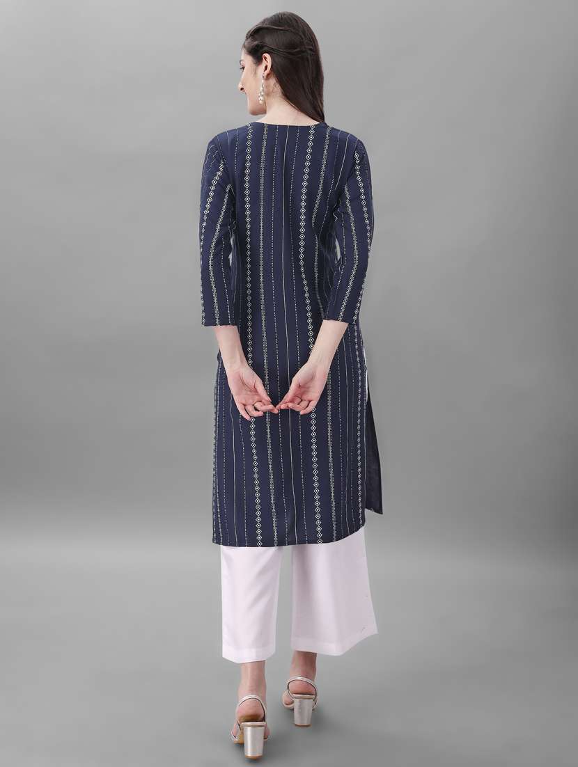 printed kurta palazzo set - 20187243 -  Standard Image - 2