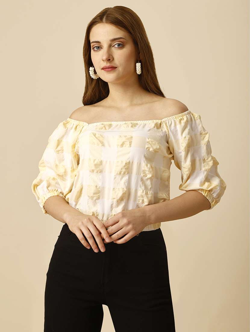 women's straight off shoulder top - 20187289 - Standard Image - 2