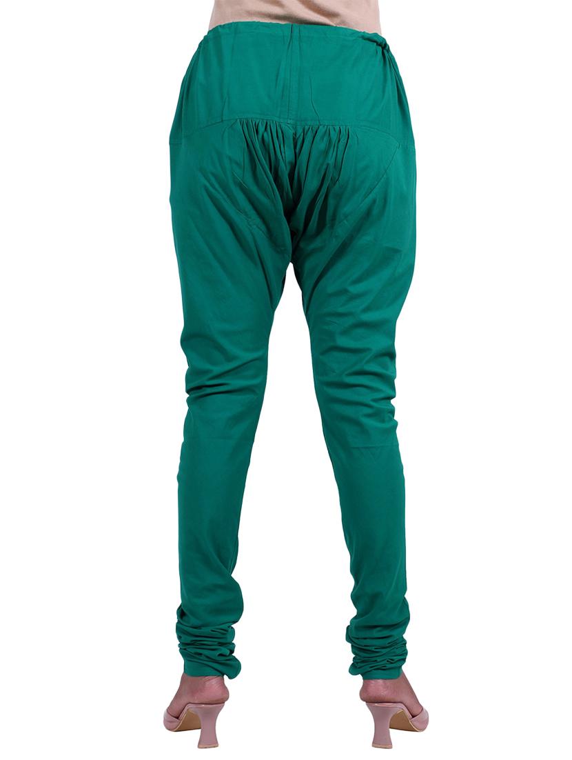 green cotton churidar - 20187394 - Standard Image - 2