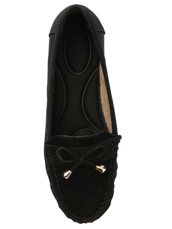 black synthetic slip on loafers - 20187952 -  Standard Image - 2