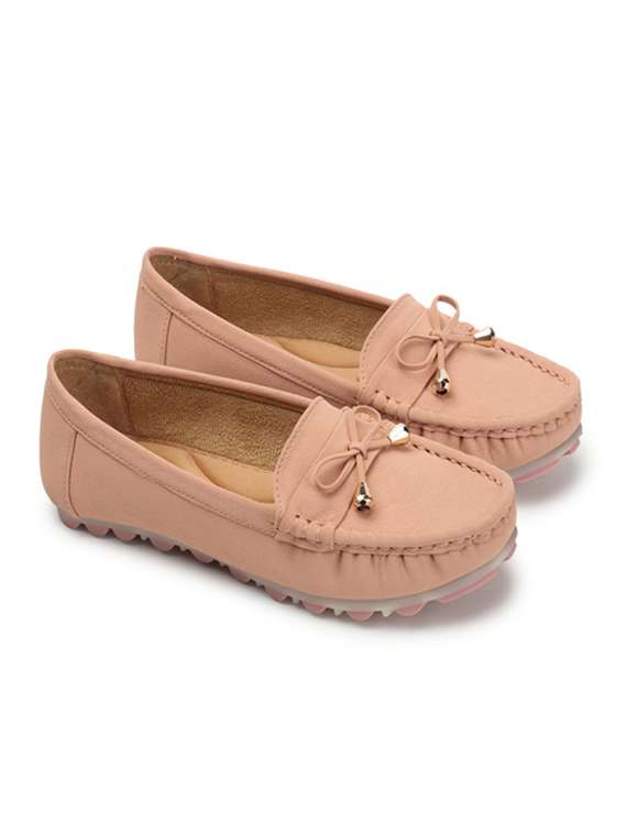 pink synthetic slip on loafers - 20187953 -  Standard Image - 2