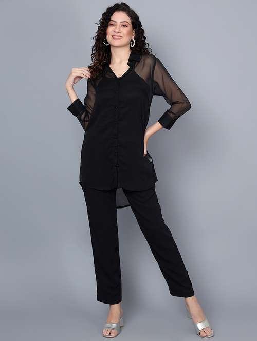 solid top & trouser co-ords set  - 20187955 -  Standard Image - 0
