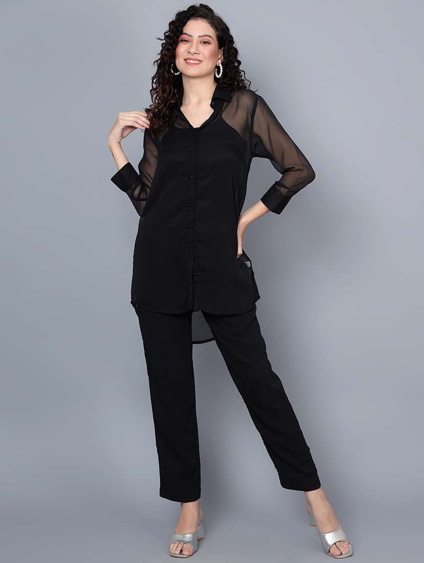 solid top & trouser co-ords set  - 20187955 -  Zoom Image - 0