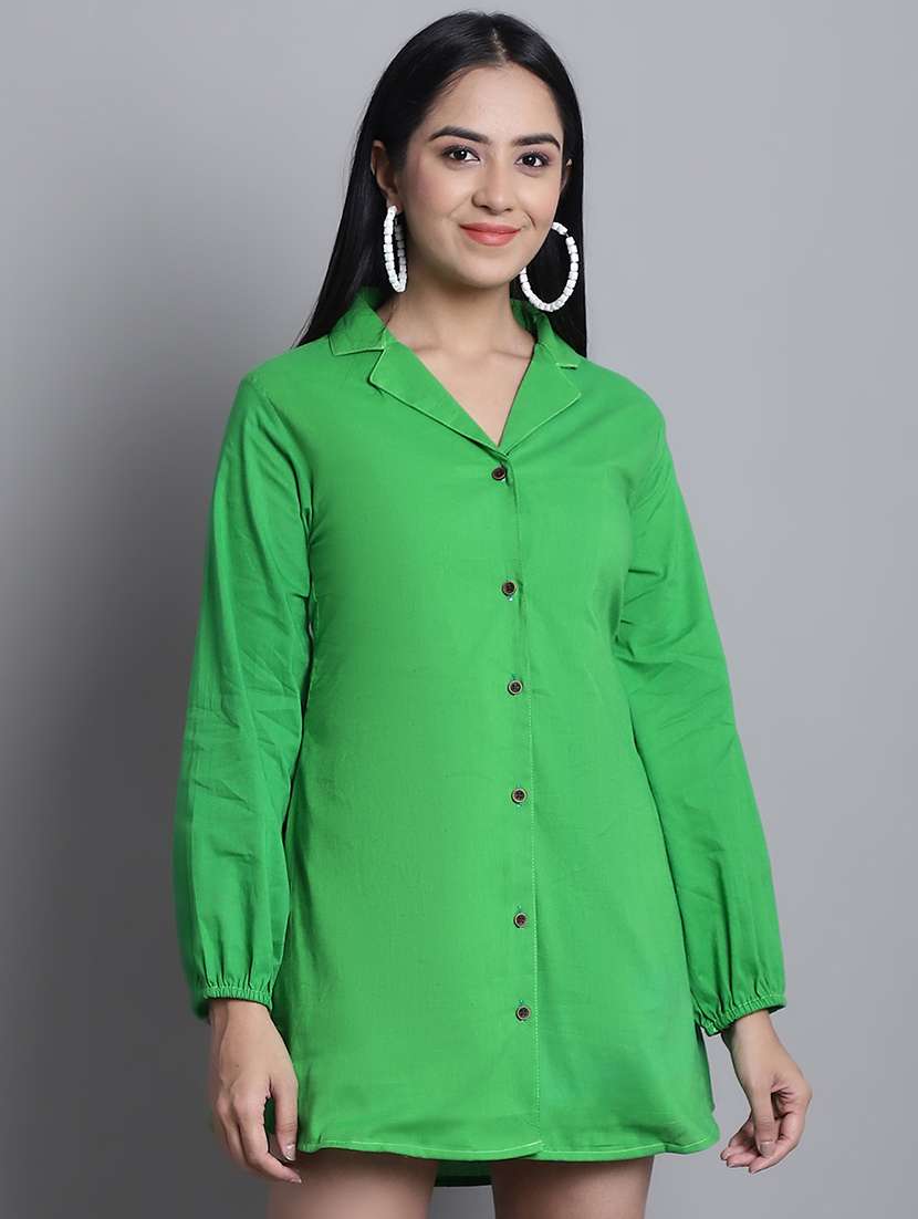 women's shirt solid dress