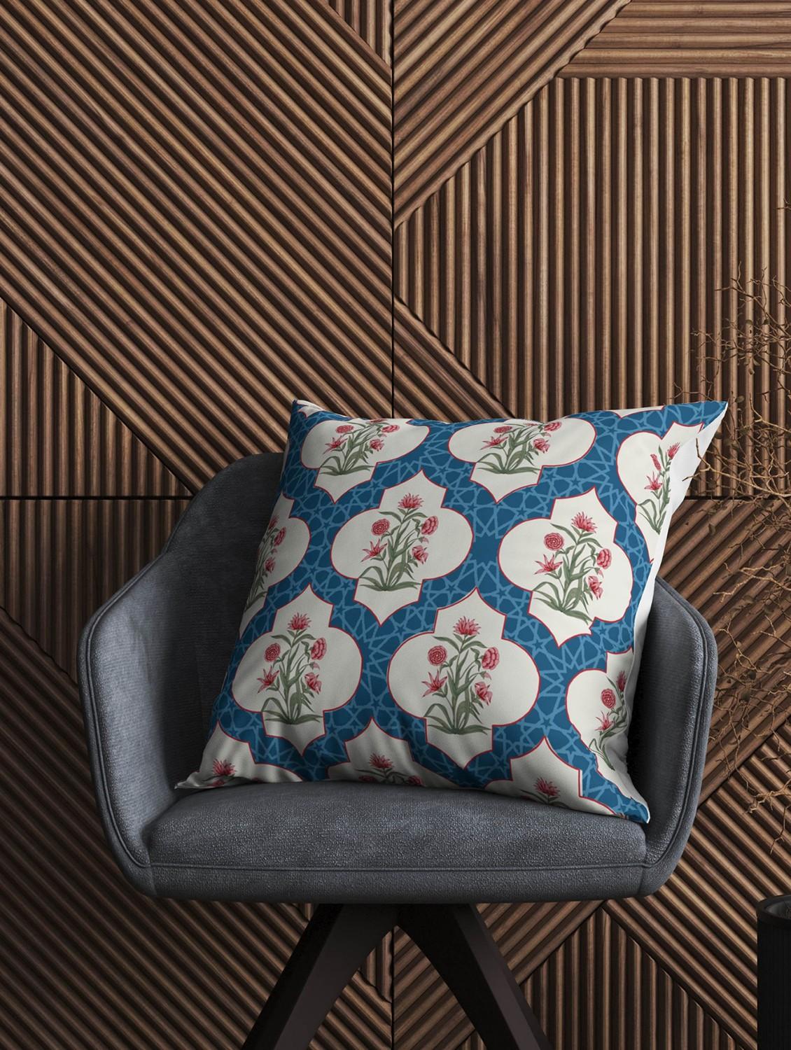 jaali blue cushion cover - 20188001 - Zoom Image - 0