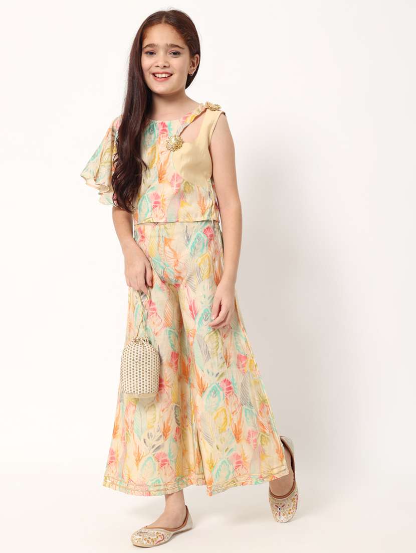 girls printed top & trouser set - 20188051 -  Standard Image - 2