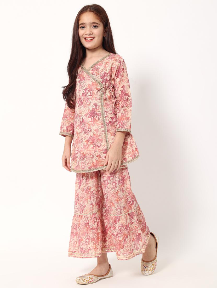 floral kurta sharara set - 20188065 - Standard Image - 2
