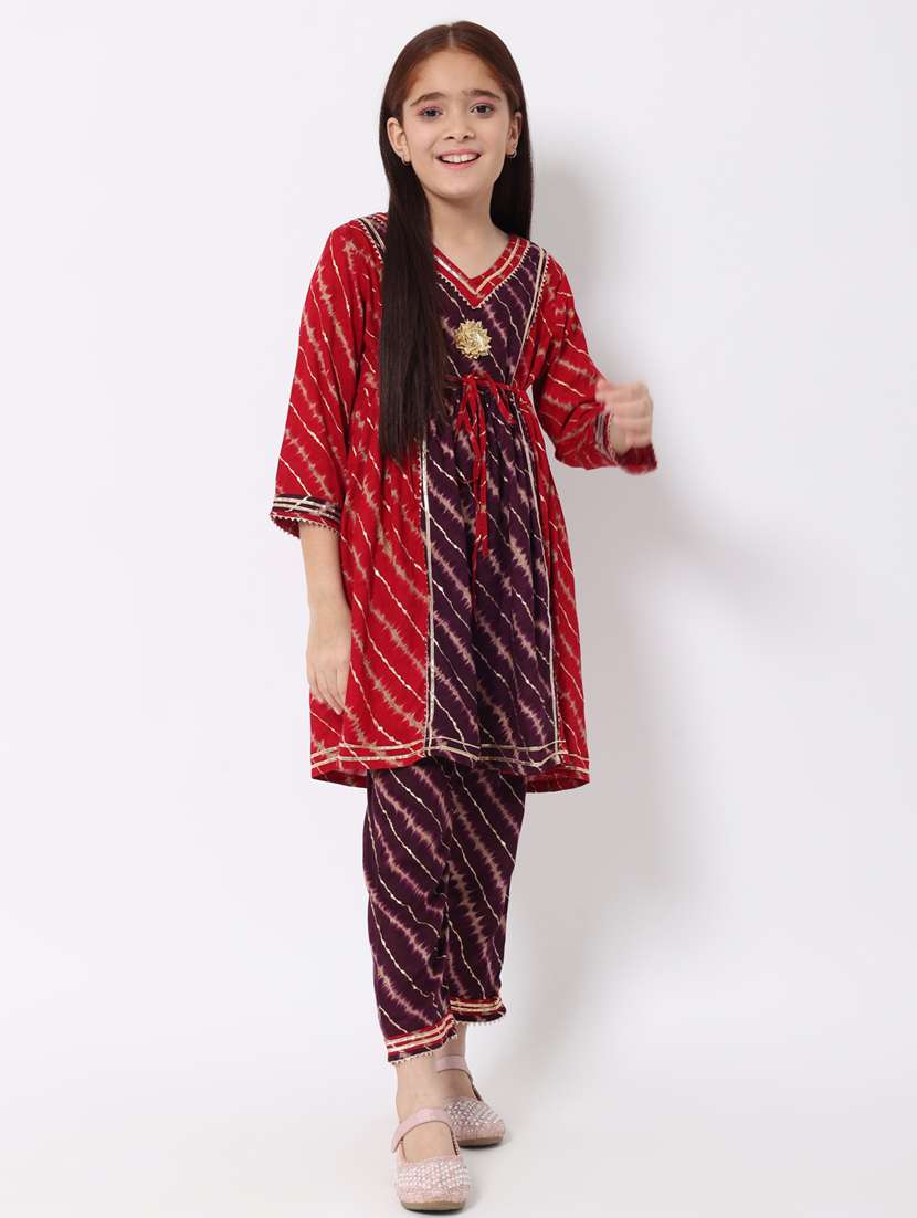 tie & dye kurta pant set 