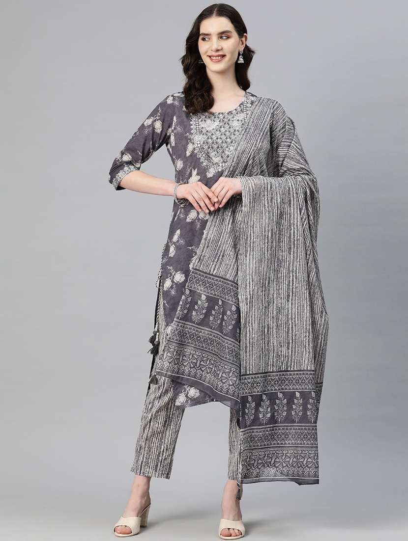 women kurta pant set with dupatta - 20188141 - Zoom Image - 0